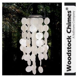 NIB<Woodstock Capiz Shell Solar Chimes